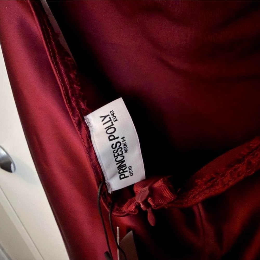 Princess Polly Deep Red Lace Maxi Dress - Picture 3 of 4